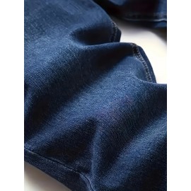 Slim Fit Ripped Jeans, Men's Casual Street Style Distressed Medium Stretch Denim Pants Slim Fit Ripped Jeans, Men's Casual Street Style Distressed Medium Stretch Denim Pants