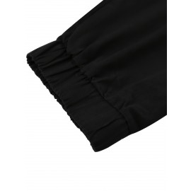 Men's Casual Haren Pants, Relaxed Fit, Solid Color Men's Casual Haren Pants, Relaxed Fit, Solid Color