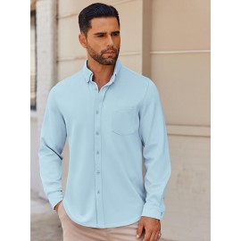 Men'S Long Sleeve Wrinkle Free Shirt Casual Button Down Shirt for Men Untucked Shirts with Pocket Men'S Long Sleeve Wrinkle Free Shirt Casual Button Down Shirt for Men Untucked Shirts with Pocket