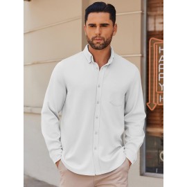 Men'S Long Sleeve Wrinkle Free Shirt Casual Button Down Shirt for Men Untucked Shirts with Pocket Men'S Long Sleeve Wrinkle Free Shirt Casual Button Down Shirt for Men Untucked Shirts with Pocket