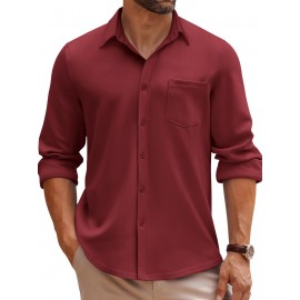 Men'S Long Sleeve Wrinkle Free Shirt Casual Button Down Shirt for Men Untucked Shirts with Pocket Men'S Long Sleeve Wrinkle Free Shirt Casual Button Down Shirt for Men Untucked Shirts with Pocket