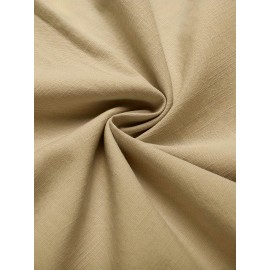 Men's Casual Button Down Cotton Shirts Short Sleeve Band Collar Beach Summer Shirt Tops Men's Casual Button Down Cotton Shirts Short Sleeve Band Collar Beach Summer Shirt Tops