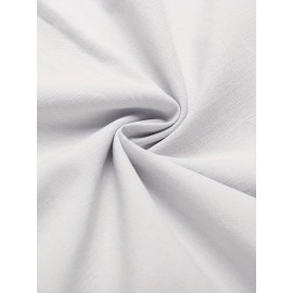 Men's Casual Button Down Cotton Shirts Short Sleeve Band Collar Beach Summer Shirt Tops Men's Casual Button Down Cotton Shirts Short Sleeve Band Collar Beach Summer Shirt Tops