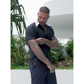 Solid Color Men's Casual Short Sleeve Shirt, Men's Shirt For Summer, Tops For Men Solid Color Men's Casual Short Sleeve Shirt, Men's Shirt For Summer, Tops For Men