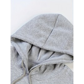 Men's Polyester Hooded Sweatshirt with Geometric Leaf Applique, Sports Style Active Hoodie with Slight Stretch, Regular Fit Knit Fabric Pullover - Casual Hip Hop Streetwear Men's Polyester Hooded Sweatshirt with Geometric Leaf Applique, Sports Style Active Hoodie with Slight Stretch, Regular Fit Knit Fabric Pullover - Casual Hip Hop Streetwear