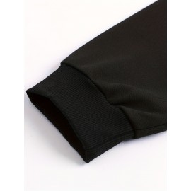 Men's Polyester Hooded Sweatshirt with Geometric Leaf Applique, Sports Style Active Hoodie with Slight Stretch, Regular Fit Knit Fabric Pullover - Casual Hip Hop Streetwear Men's Polyester Hooded Sweatshirt with Geometric Leaf Applique, Sports Style Active Hoodie with Slight Stretch, Regular Fit Knit Fabric Pullover - Casual Hip Hop Streetwear