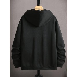 Men's Fashion Cross Print Long Sleeve Hoodie - Classic Zip-Up Design, Casual Style, Ideal For Fall And Winter Men's Fashion Cross Print Long Sleeve Hoodie - Classic Zip-Up Design, Casual Style, Ideal For Fall And Winter