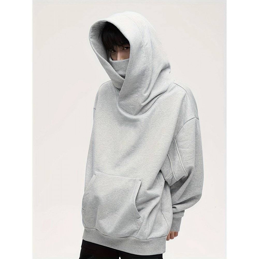 Men'S High Street Heavy Industry Plush American Style Hoodie Ninja Function Oversize Shoulder Pullover Novelty Hoodie Hoodie Men'S High Street Heavy Industry Plush American Style Hoodie Ninja Function Oversize Shoulder Pullover Novelty Hoodie Hoodie