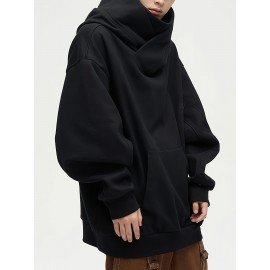 Men'S High Street Heavy Industry Plush American Style Hoodie Ninja Function Oversize Shoulder Pullover Novelty Hoodie Hoodie Men'S High Street Heavy Industry Plush American Style Hoodie Ninja Function Oversize Shoulder Pullover Novelty Hoodie Hoodie